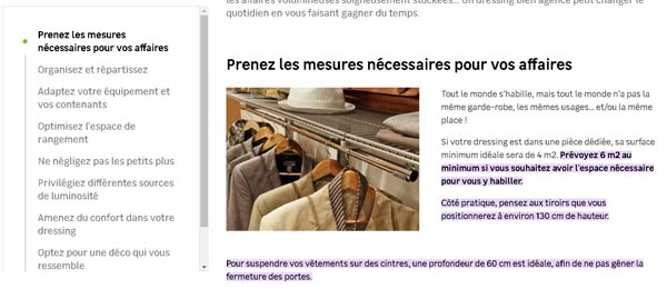 Featured Snippets : tout savoir pour les décrocher 13 Extrait article dressing Leroy Merlin