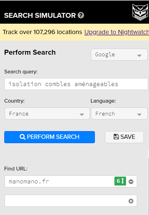 8 outils d'aide à la rédaction indispensables (et gratuits) 2 Extension Chrome Nightwatch Search Engine Simulator