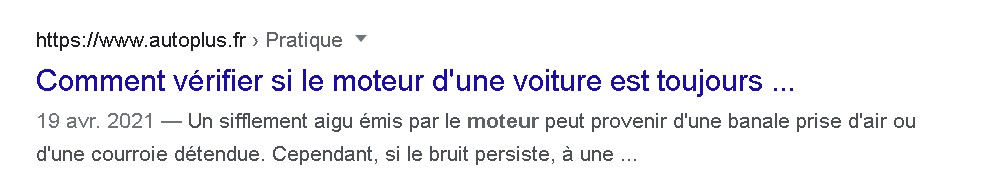 Balise title : tout ce qu'il faut savoir pour bien la rédiger 7 Résultat d'une recherche google où le H1 est affiché
