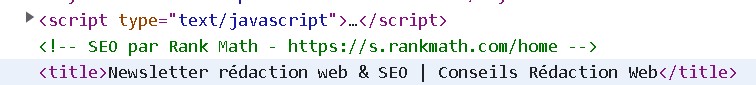 Balise title : tout ce qu'il faut savoir pour bien la rédiger 2 Code HTML d'une balise title
