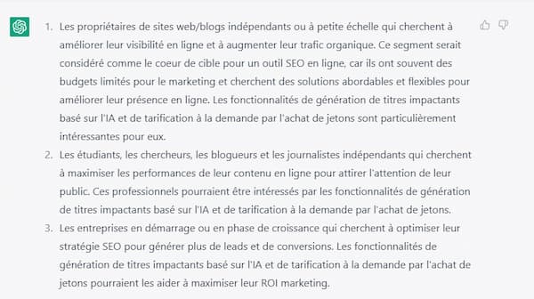 Les meilleurs prompts ChatGPT pour vos emailings 2 chatgpt emailing : définir son public cible