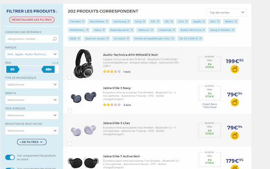 ChatGPT-4 et e-commerce : process pour vos pages catégorie 6 Page catégorie des casques audio du site LDLC