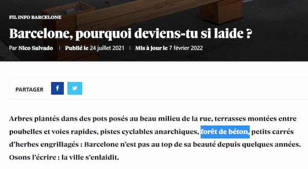 ChatGPT et désinformation : un exemple édifiant 6 un des rares articles qui mentionne le terme de foret de béton n°2