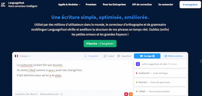 Top 3 correcteurs d’orthographe gratuits : Scribens, Reverso et ?... 3 Interface de Language Tool : un des correcteurs d'orthographe fiables les plus appréciés