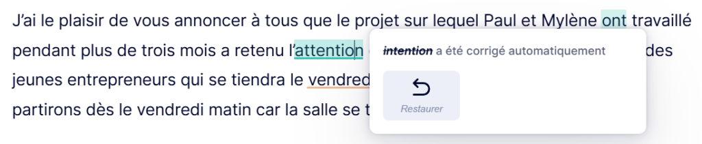 Top 3 correcteurs d’orthographe gratuits : Scribens, Reverso et ?... 2 Reformulation MerciApp