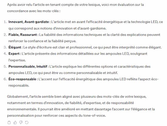 Corrigez vos articles à la perfection avec cette séquence de 6 prompts 12 tone of voice - analyse avec l'article