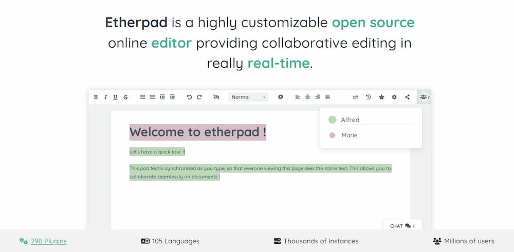 6 services en ligne permettant de rédiger des textes à plusieurs 4 etherpad
