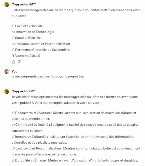 Test : les 6 meilleurs chatbots ChatGPT pour la rédaction 31 Test chatbot ChatGPT Copywriter GPT - img 3