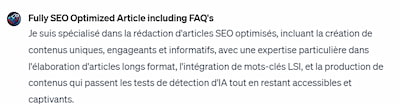 Test : les 6 meilleurs chatbots ChatGPT pour la rédaction 6 chatbot personnalisé (Custom GPT) Fully Optimized Article