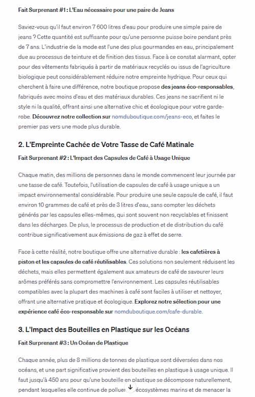 Test : les 6 meilleurs chatbots ChatGPT pour la rédaction 10 Test GPT Write for me - img 2