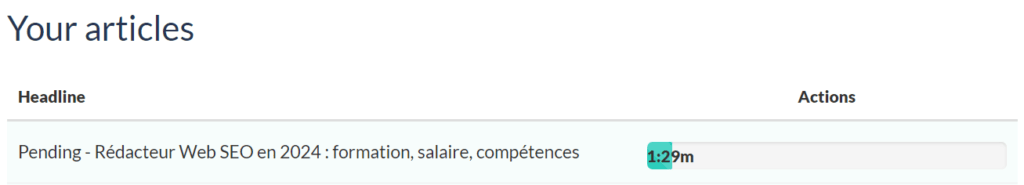 AI Writer : test complet et avis (impartial) 2 La génération d'article prend entre une et deux minutes sur AI Writer