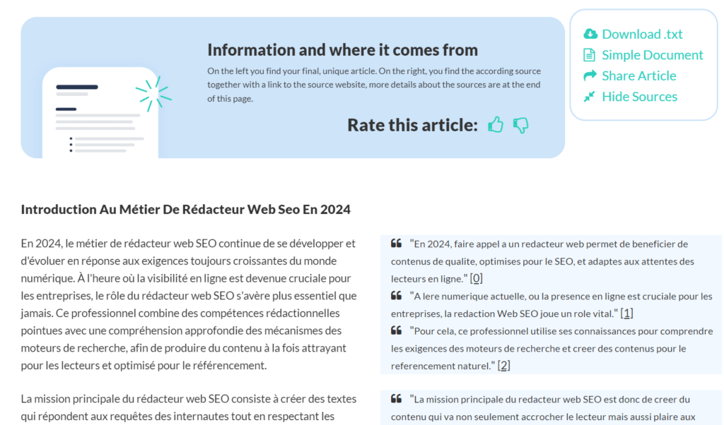 AI Writer : test complet et avis (impartial) 3 Exemple de résultat d'article produit par AI Writer