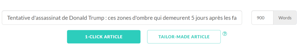 AI Writer : test complet et avis (impartial) 5 test d'un article d'actu dans AI Writer