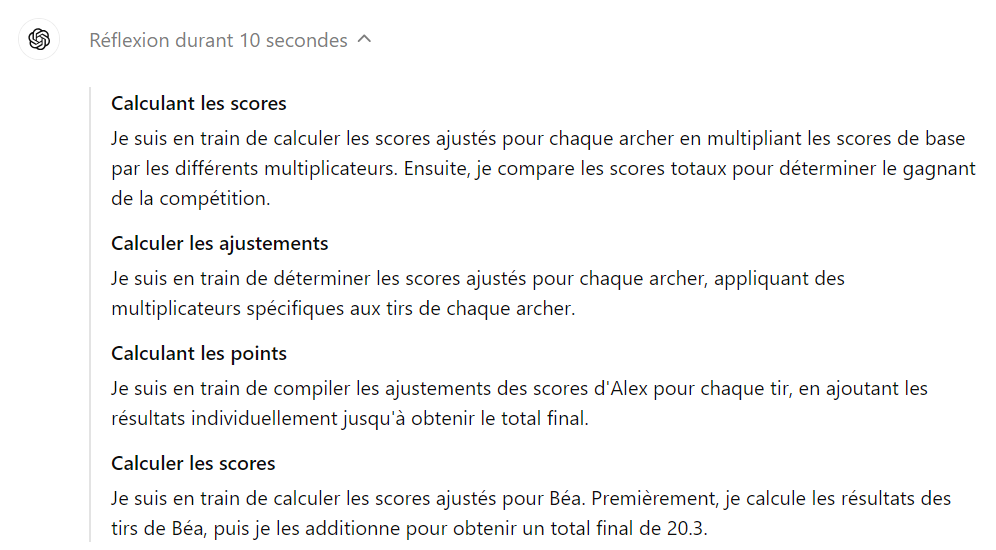 ChatGPT o1 : meilleur que GPT 4o pour la création de contenu ? 3 phase de réflexion de chatgpt 01 preview