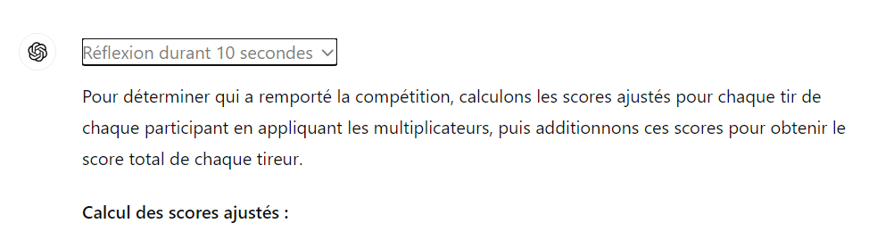 ChatGPT o1 : meilleur que GPT 4o pour la création de contenu ? 2 phase de réflexion accessible en haut de l'output