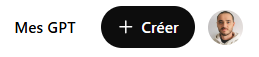Créer un GPT via ce bouton