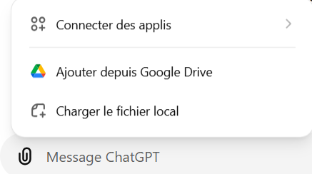 Possibilité d'importer des PDF, Fichers Excel et Word, et tout type de document depuis un Drive en ligne