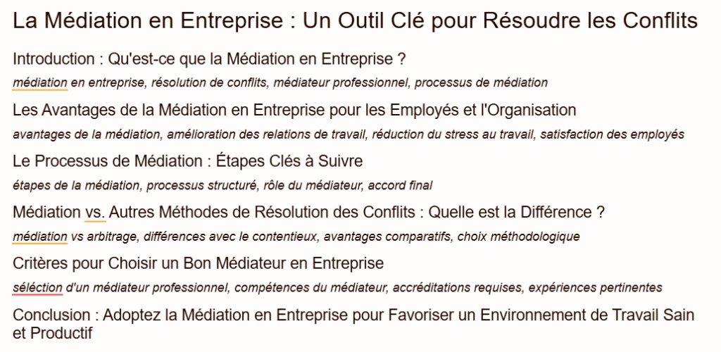 Rytr : résultats Blog Idea 2