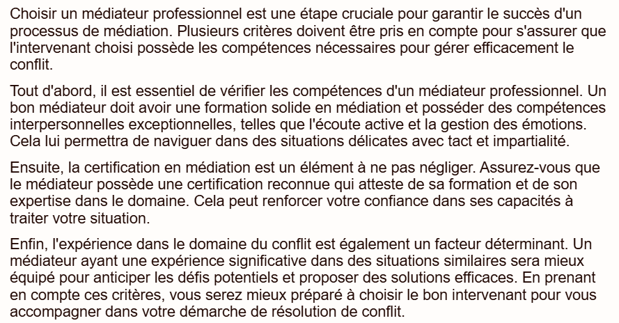 Rytr : Blog section writing résultats 2