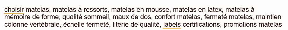 Rytr : résultats keyword extractor