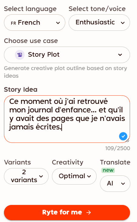 Rytr : brief story plot
