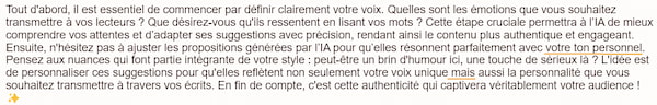 MyVoice de Rytr : créez votre Tone of Voice personnalisé 9 Fonctionnalité MyVoice de Rytr : texte amélioré par la fonctionnalité Expand