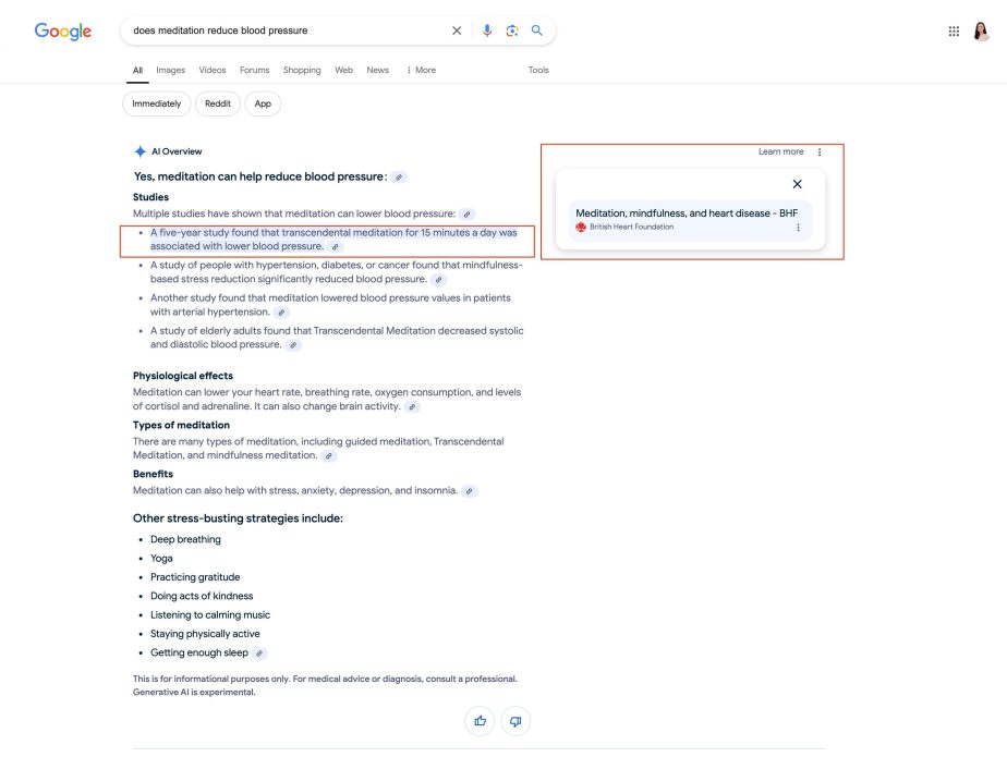 AI overviews : de nombreuses sources qui favorisent le taux de clic