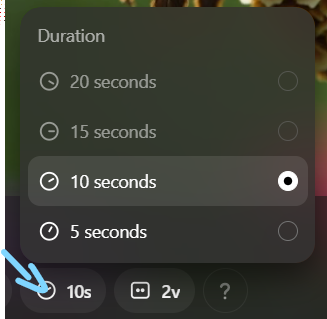 Comment utiliser Sora, l'IA vidéo d'OpenAI ? 11 Sora : possibilité de choisir la durée de la vidéo