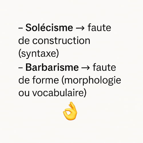 Solécisme : définition + 8 exemples (qu'on ne veut plus entendre) 2 Différence entre solécisme et barbarisme